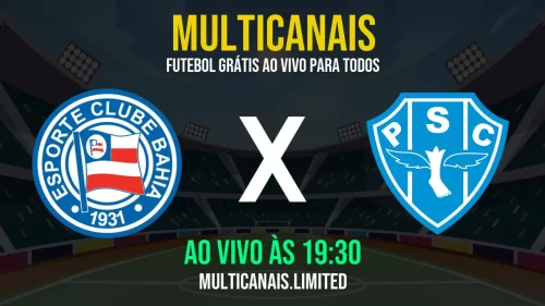 Assistir Bahia x Paysandu ao Vivo Online – 21/05/2025 Grátis em HD 24h